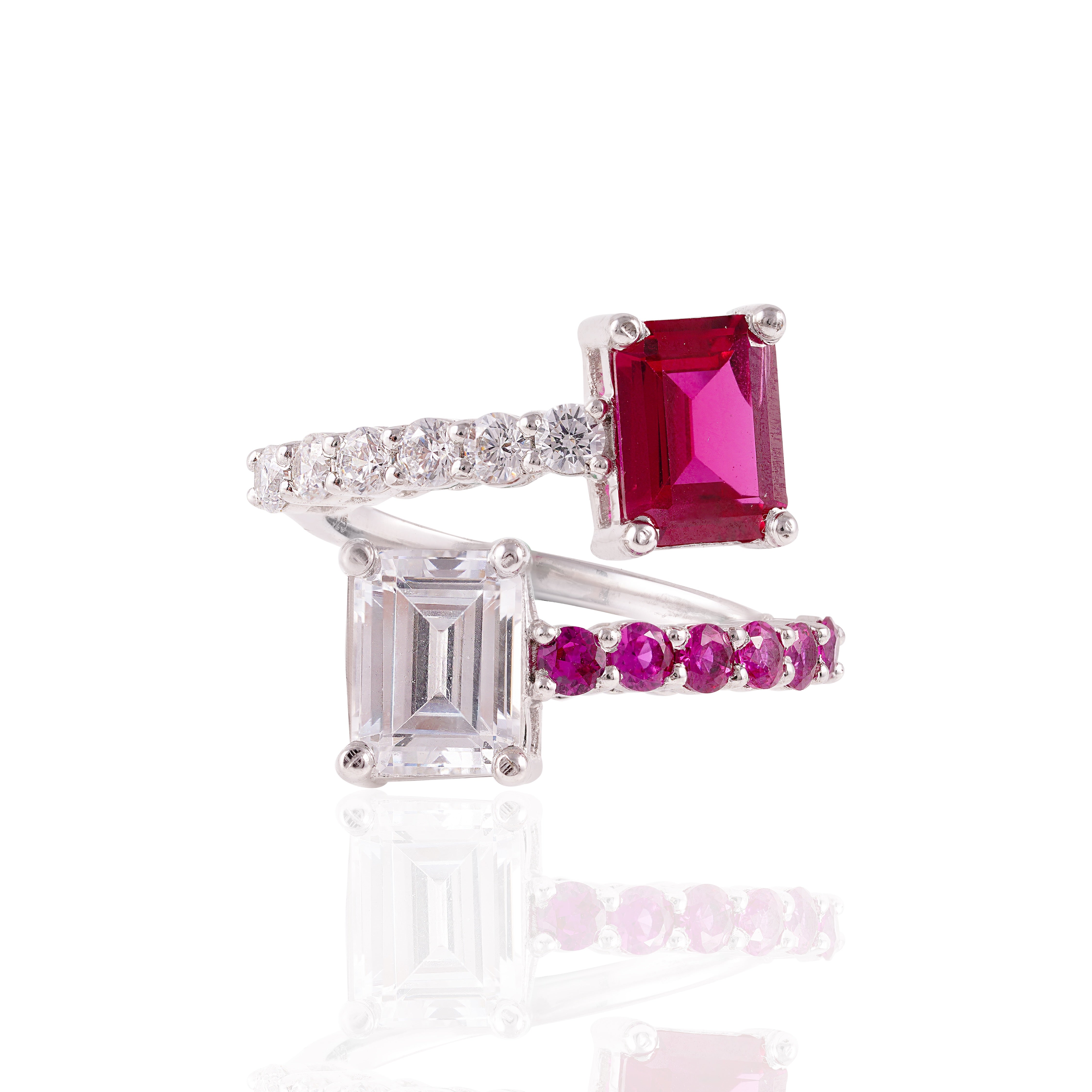 Emerald Duet Wrap Ring