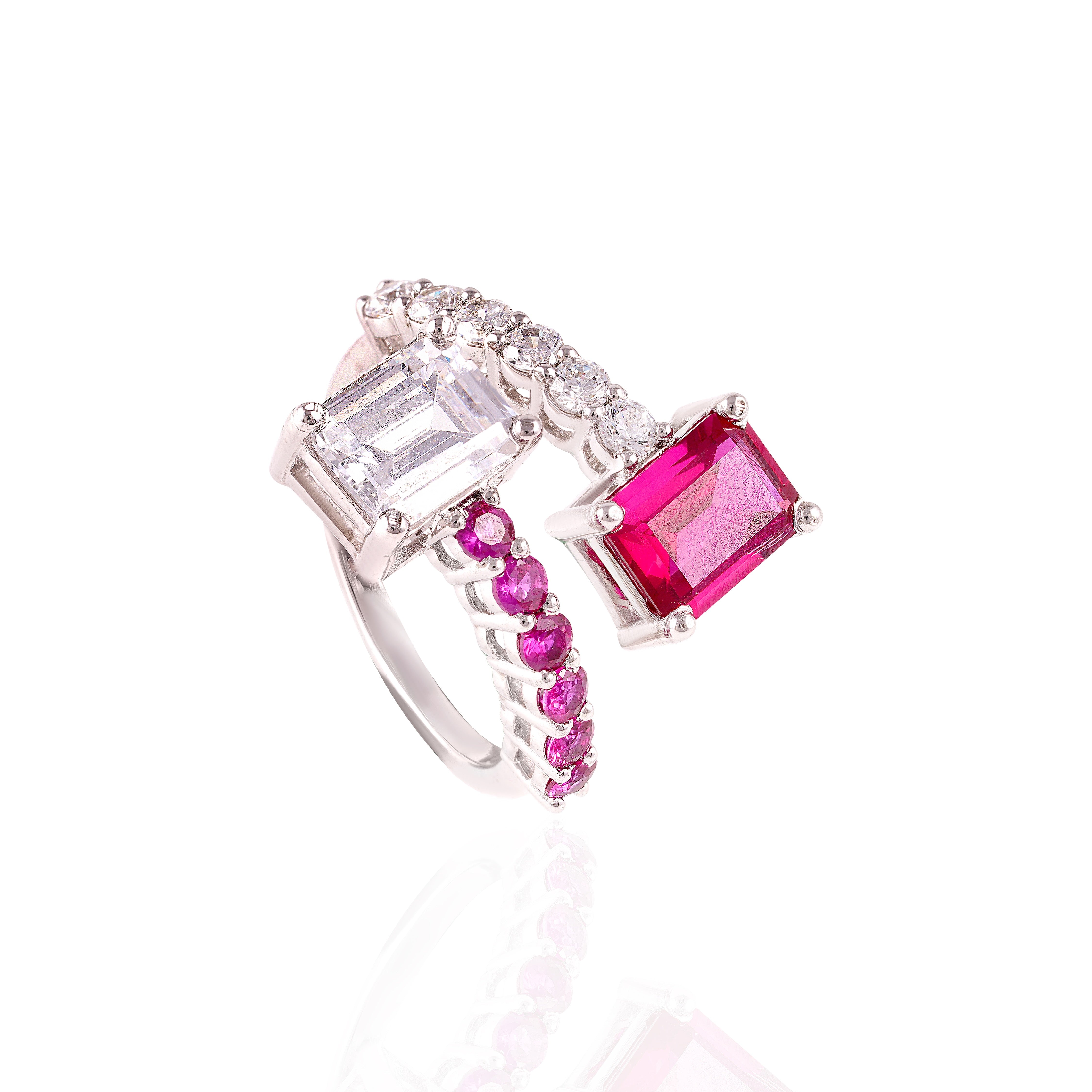 Emerald Duet Wrap Ring