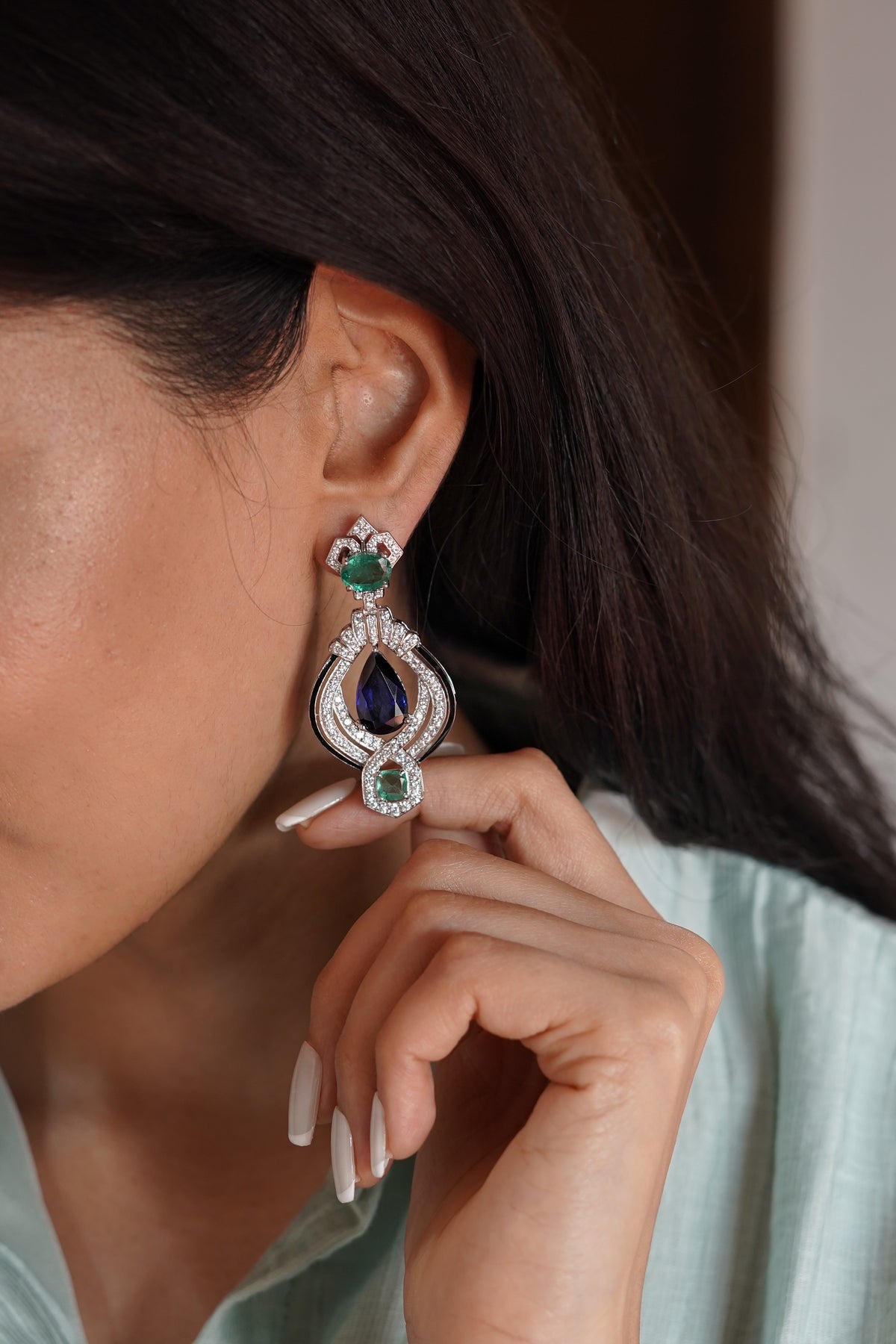 Althea Deco Gemstone Drops