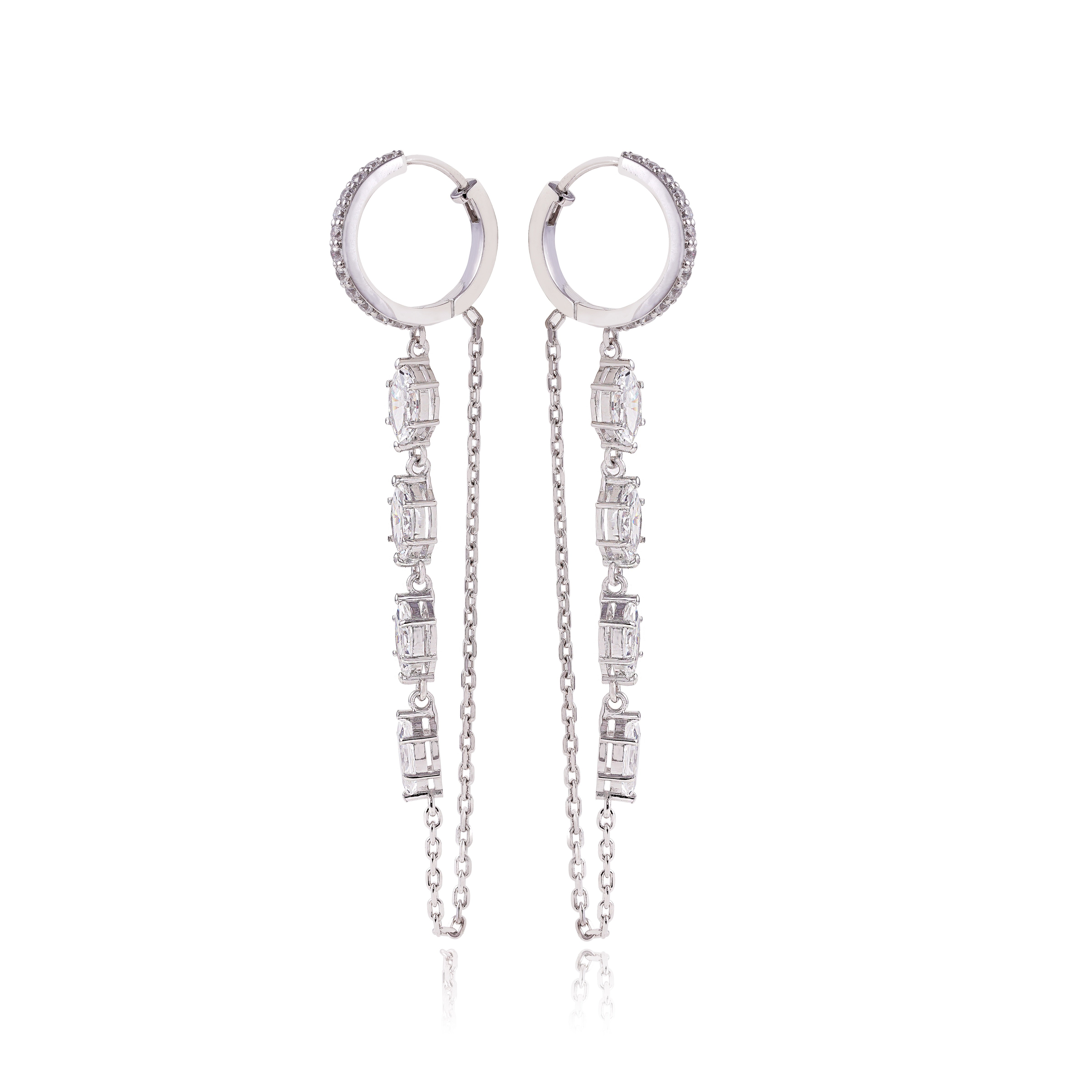 Diamond Loop Chain Hoops