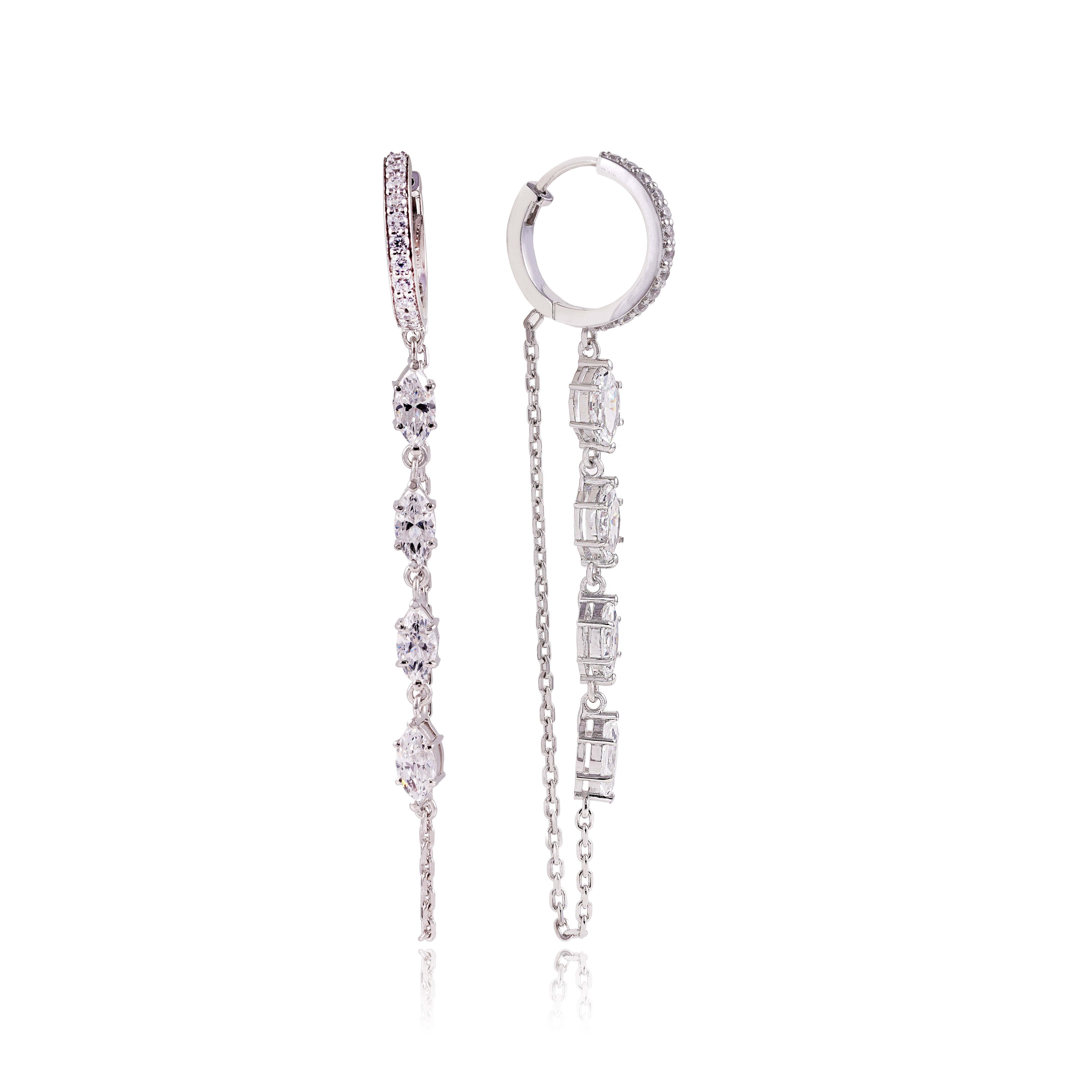 Diamond Loop Chain Hoops