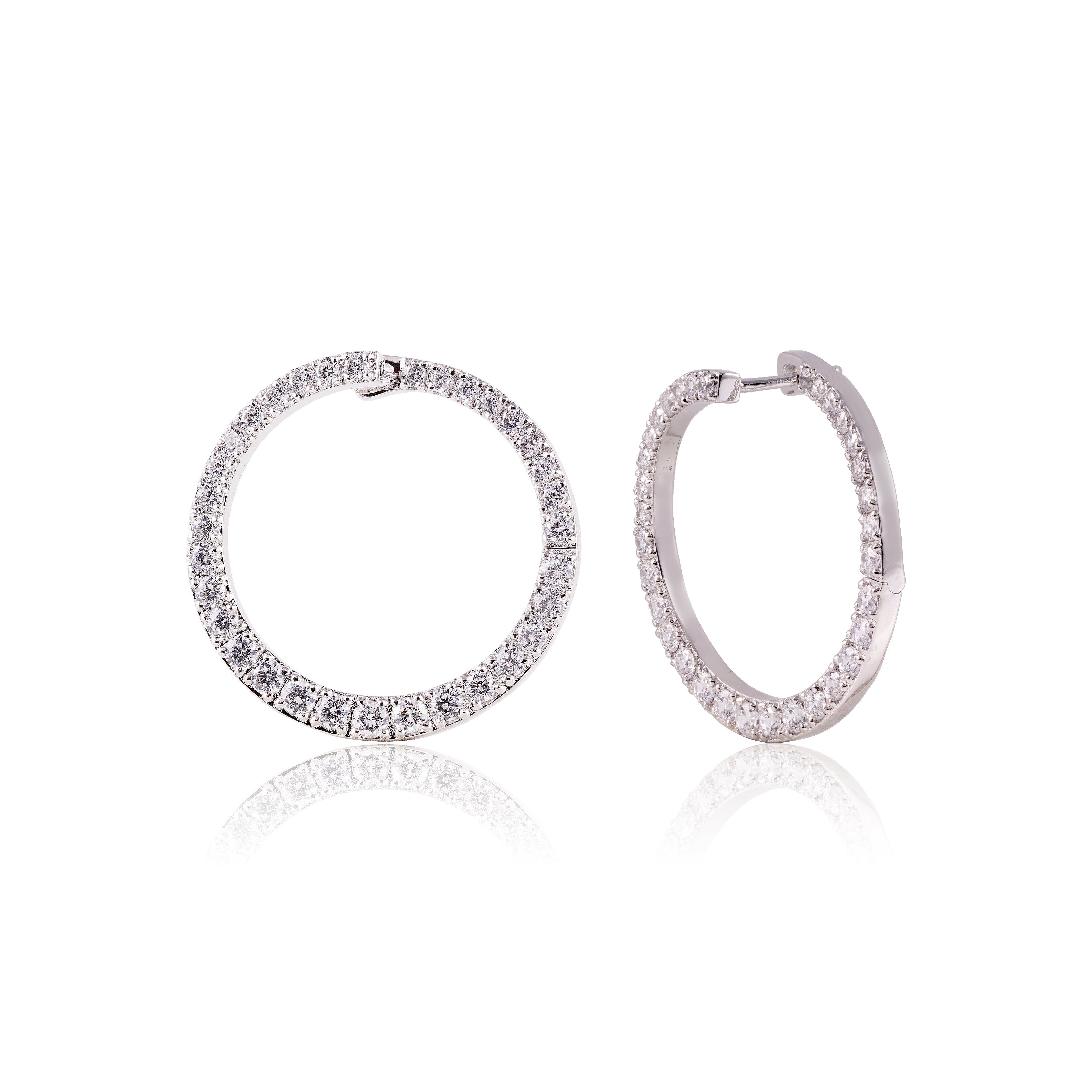 Diamond Wrap Hoop Earrings