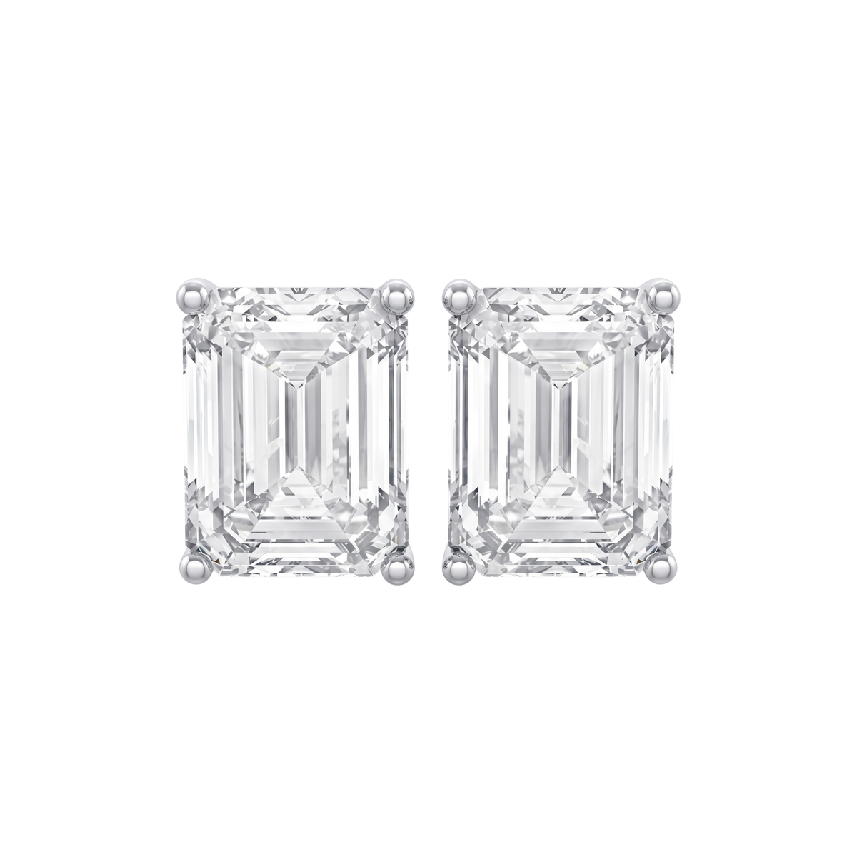 Emerald Solitaire Studs