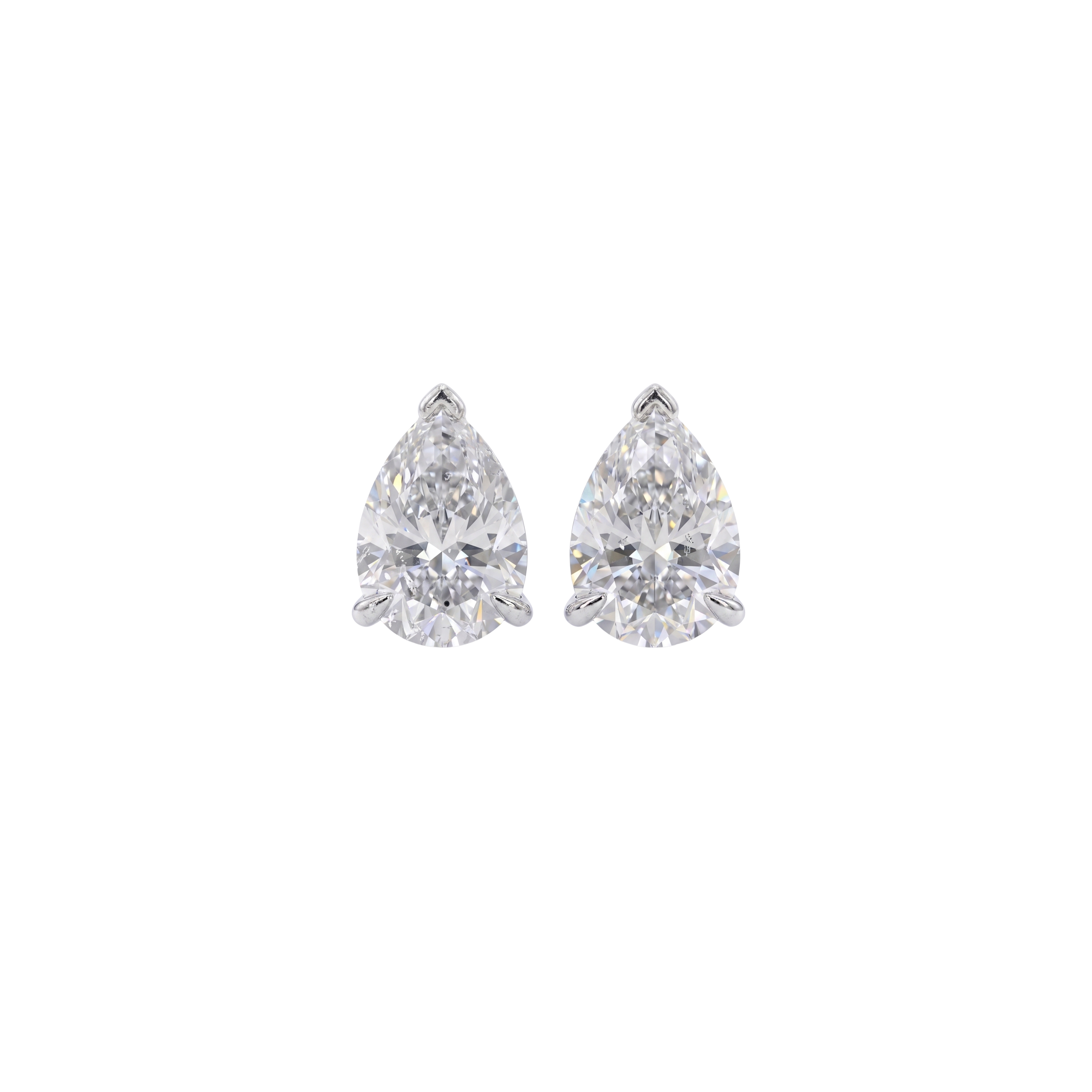 Pear Cut Solitaire Martini Studs