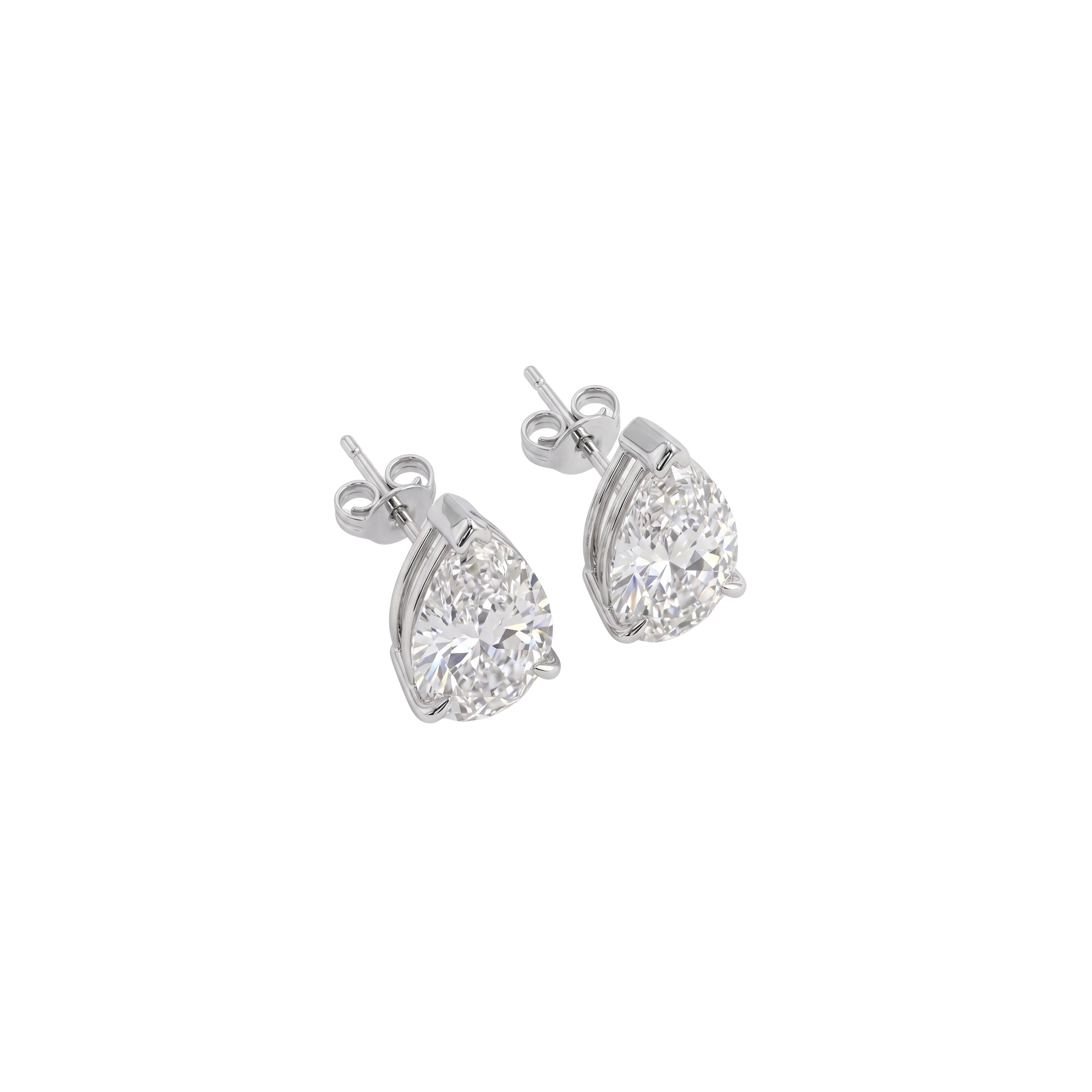 Pear Cut Solitaire Martini Studs