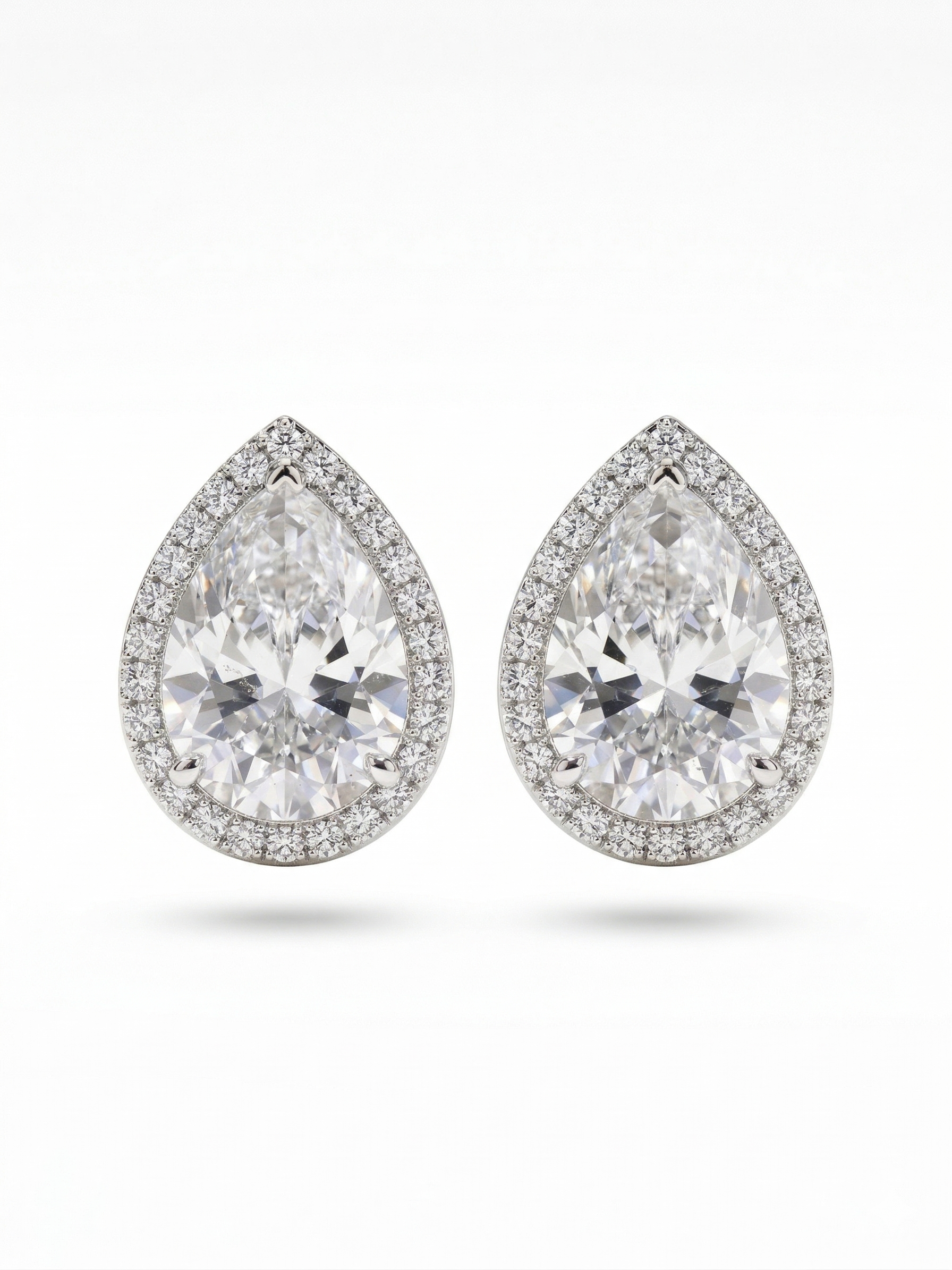 Pear Solitaire Studs