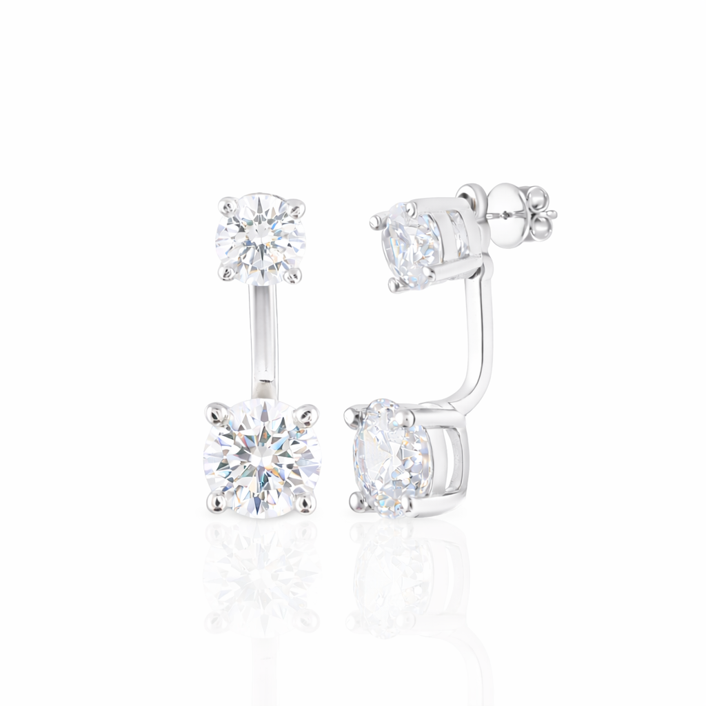 Round Detachable Solitaire Studs