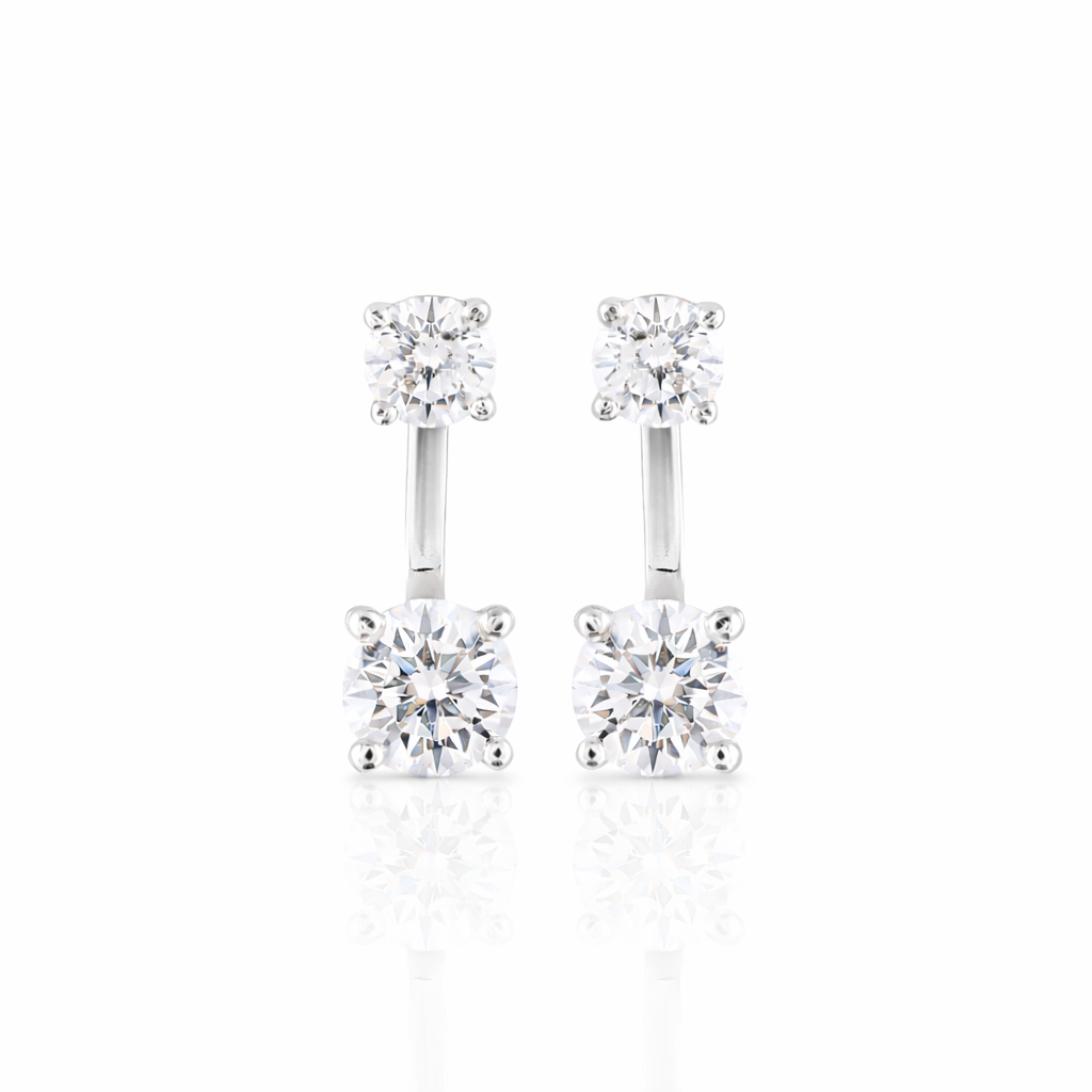 Round Detachable Solitaire Studs