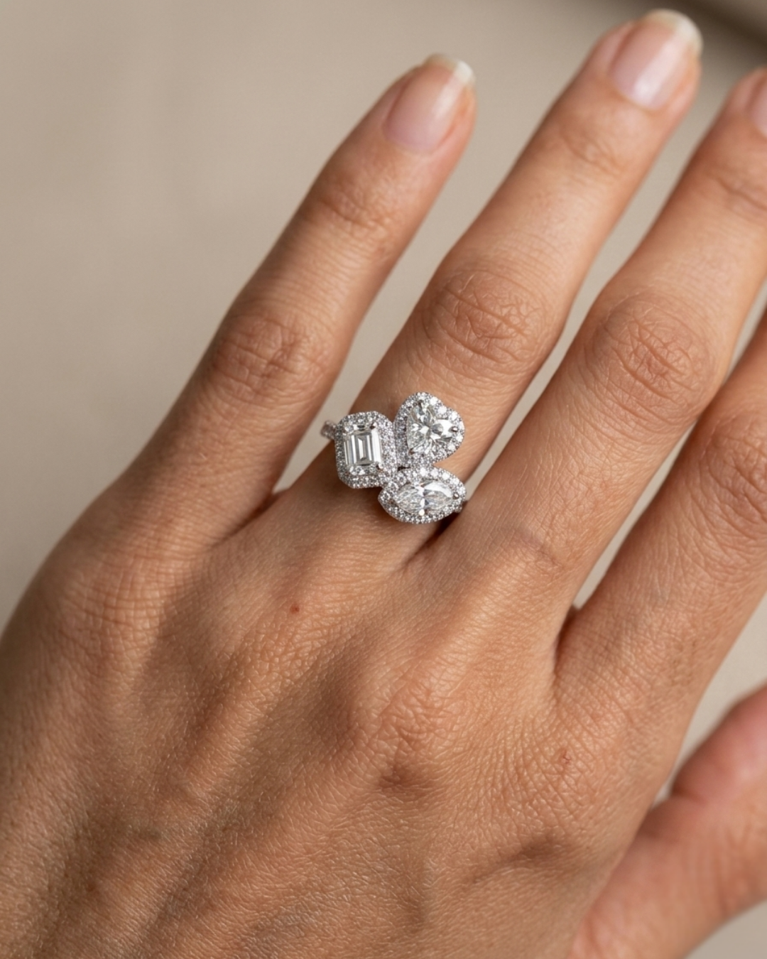 Solstice Three-Stone Ring