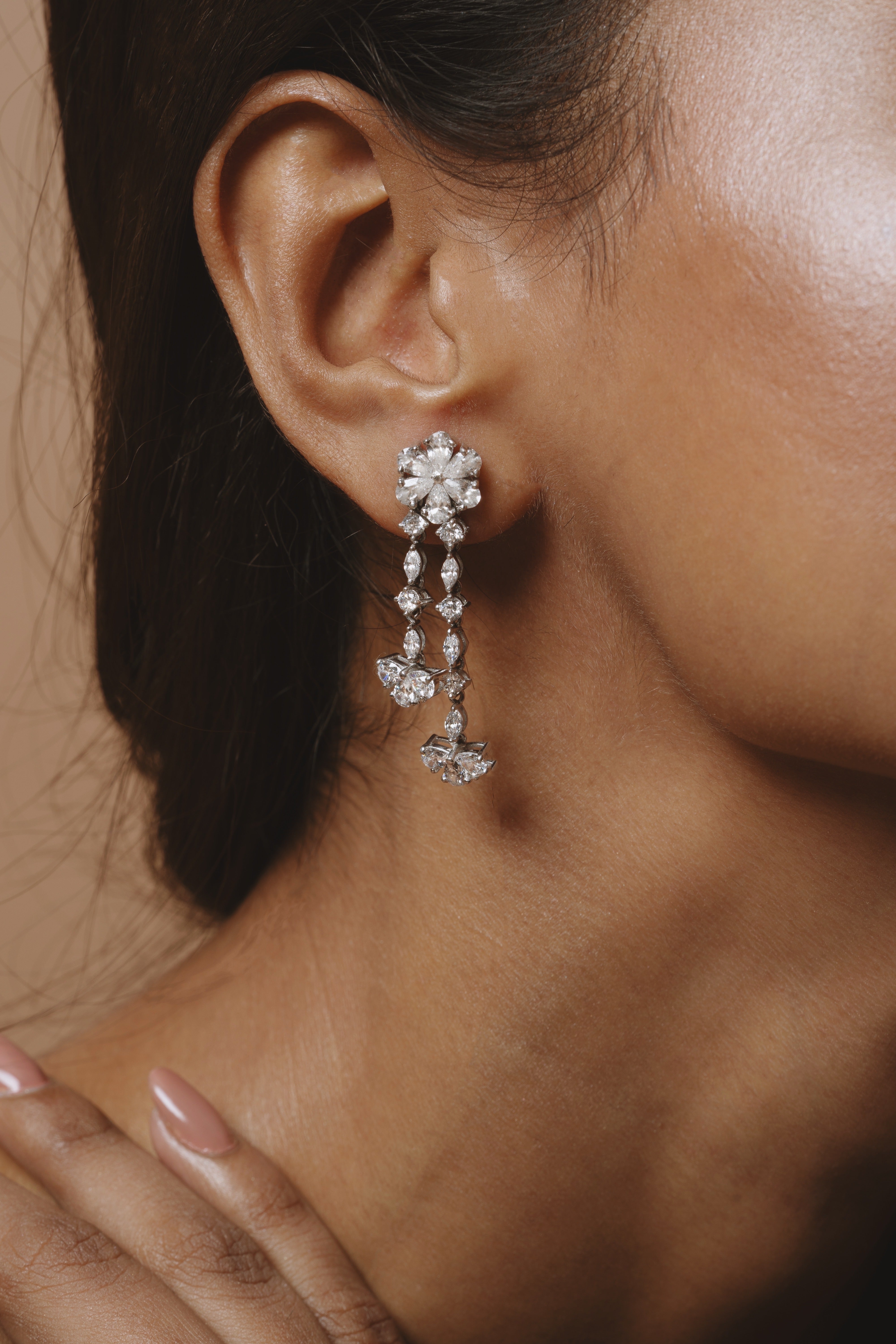 Frosted Drop Earrings