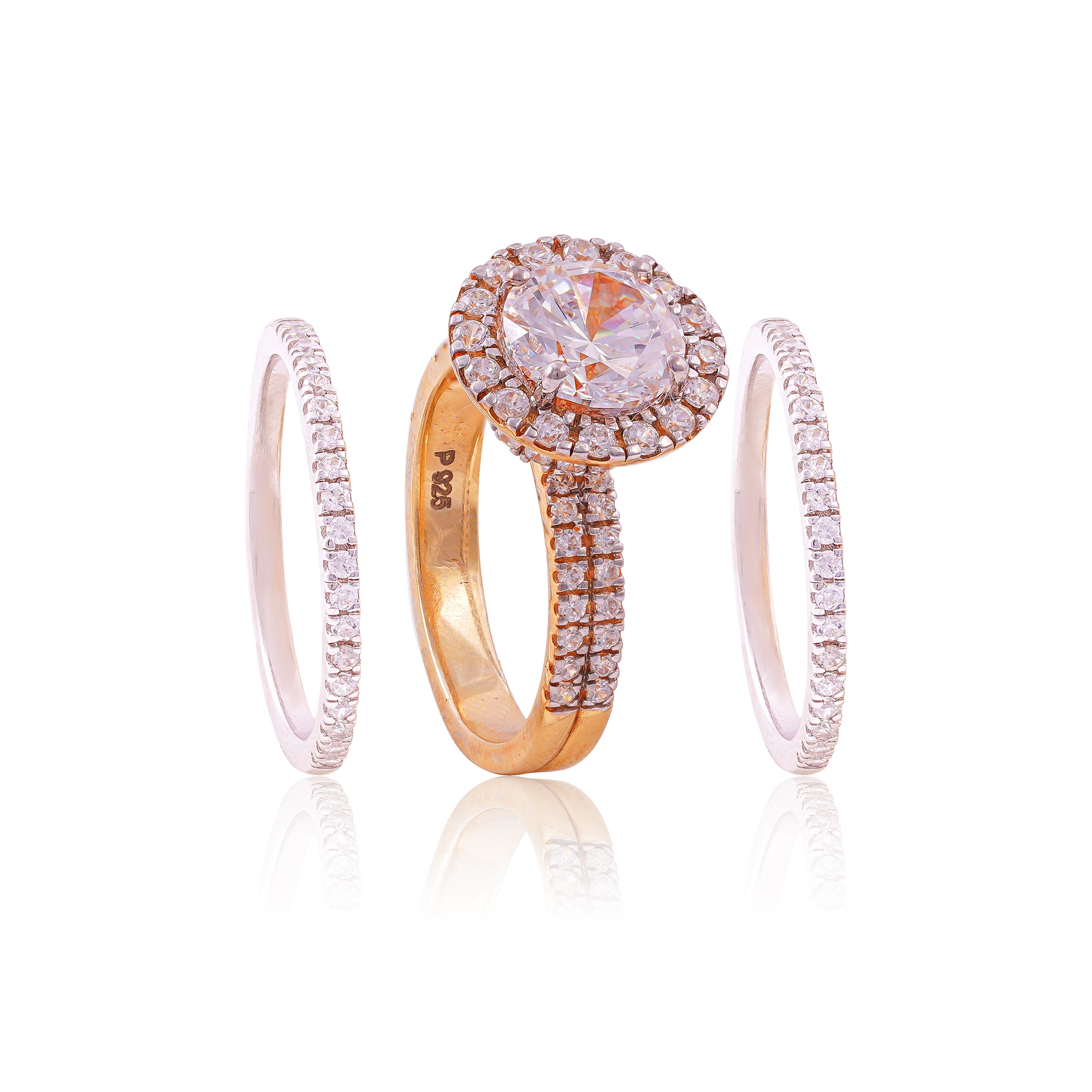 Beatrix Duo Tone Solitaire Ring