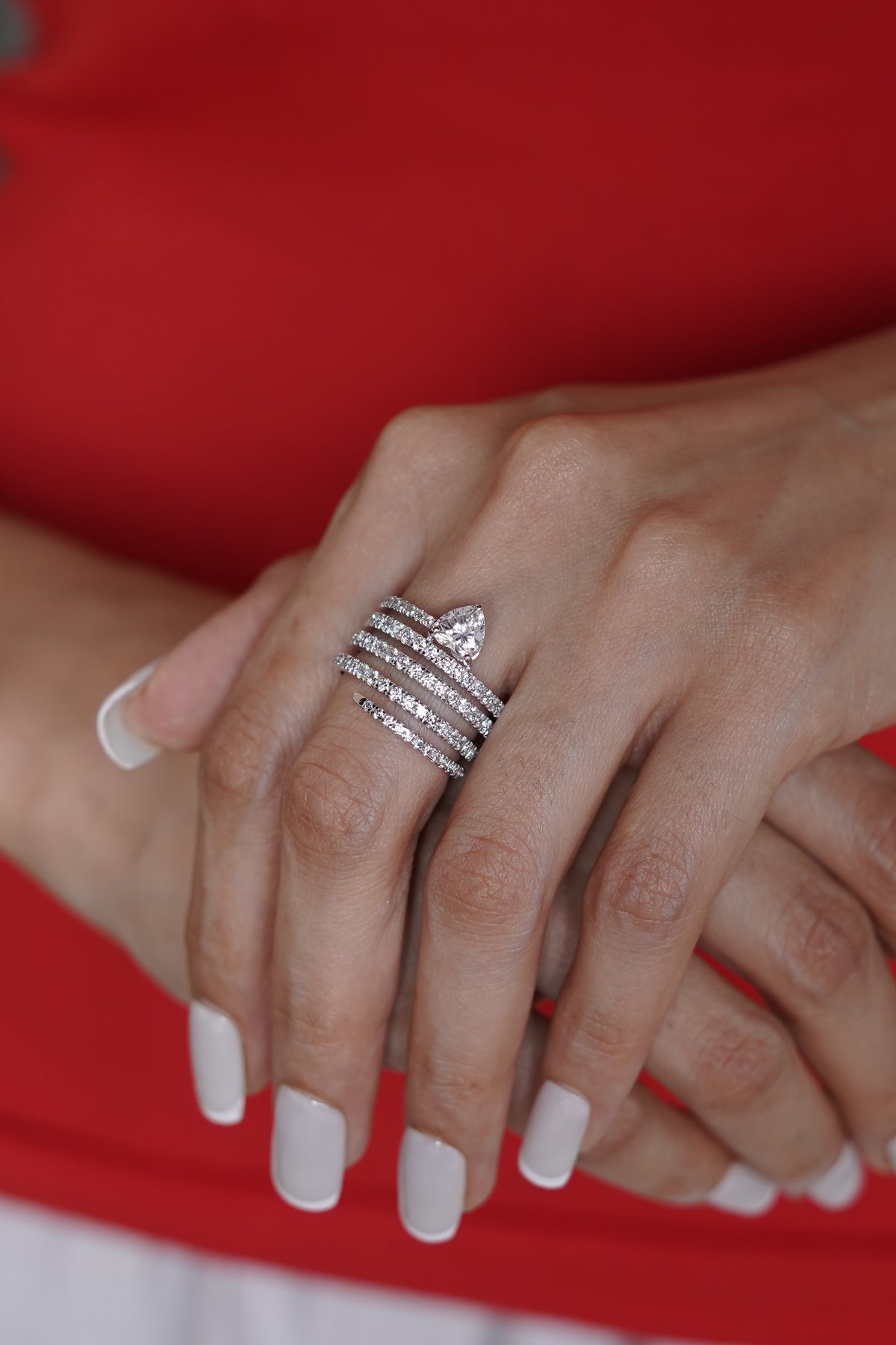 Cordelia Heart Cut Swirl Ring