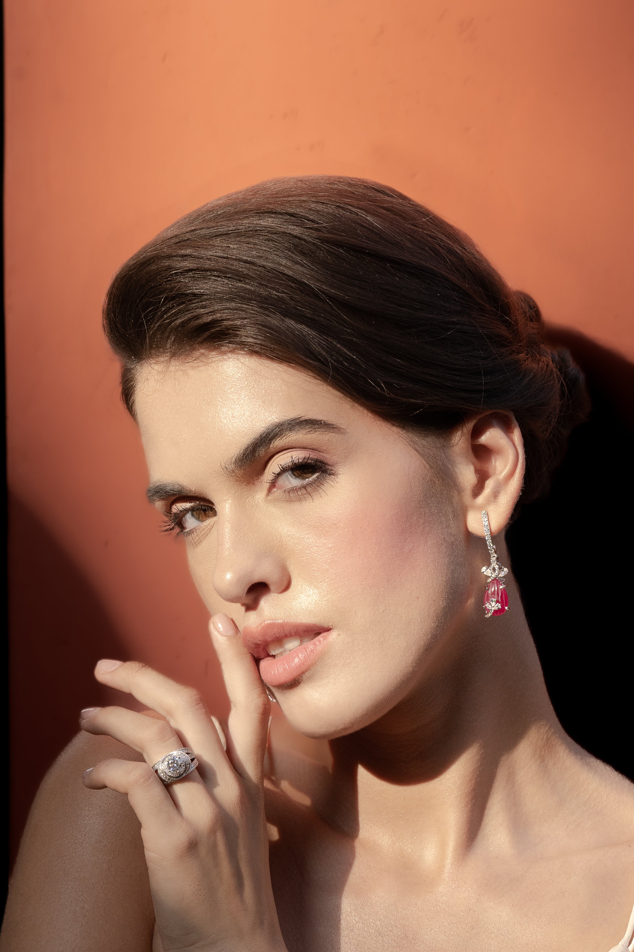 Carved Melon Drop Earrings