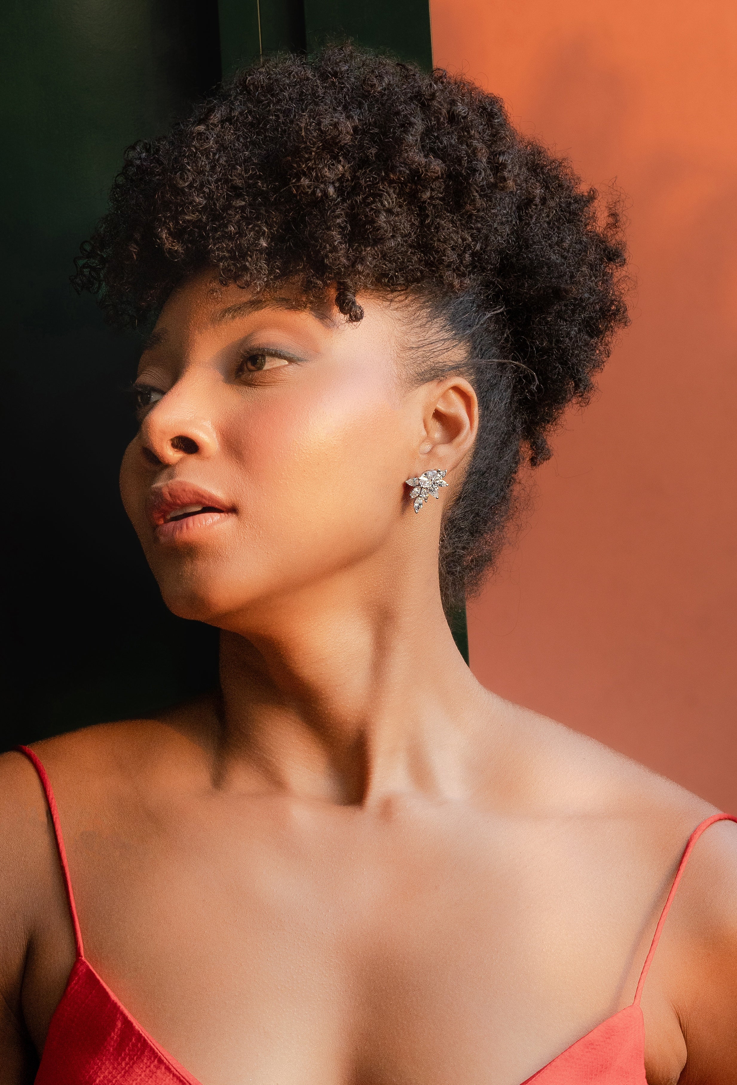 Camellia Mixed-Cut Diamond Studs