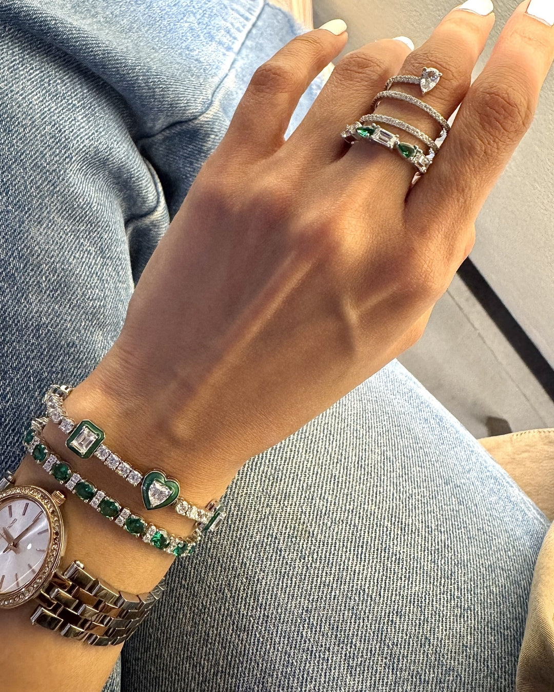 Horizon Enamel Tennis Bracelet