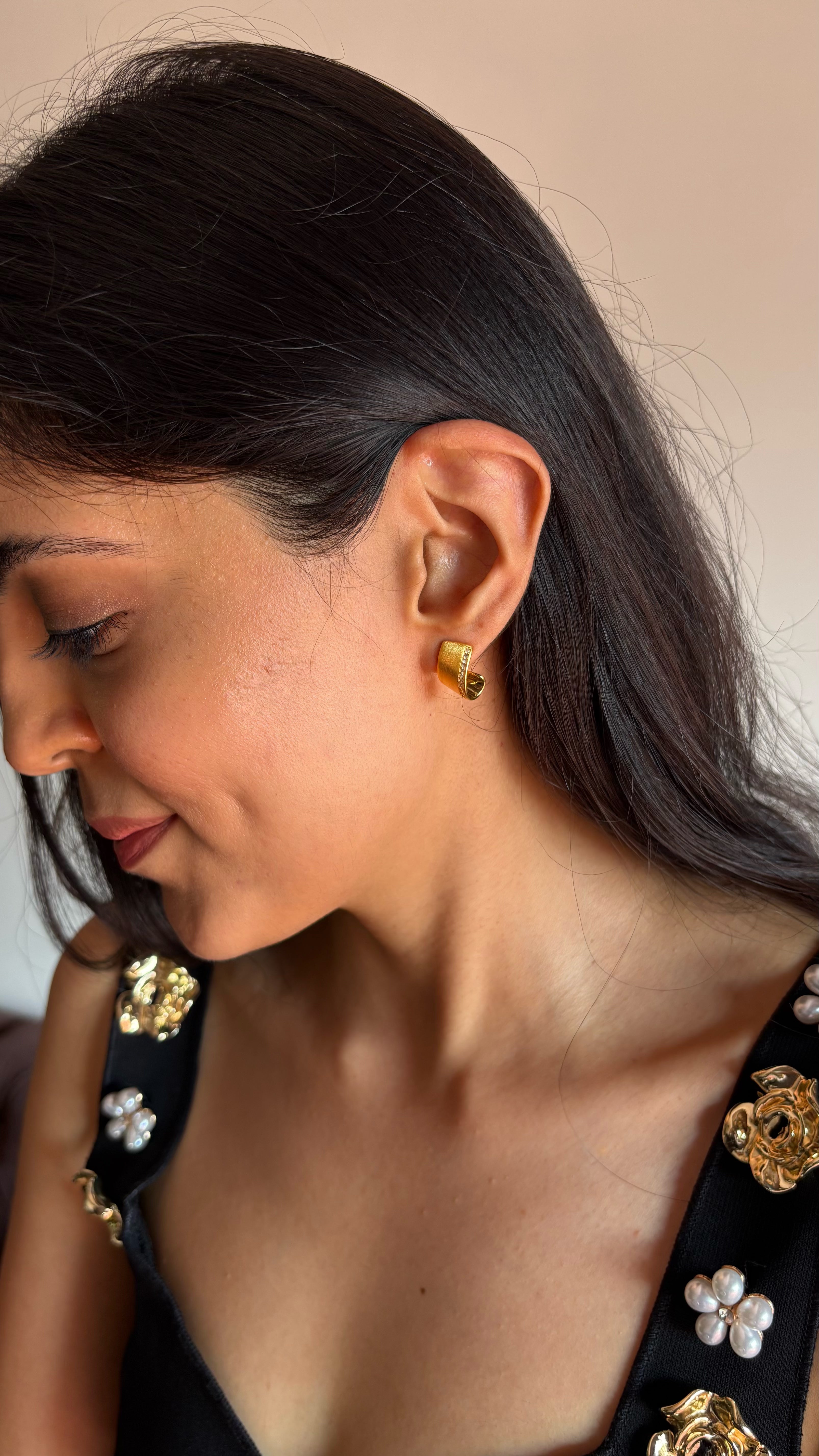 Gilded Curve Studs