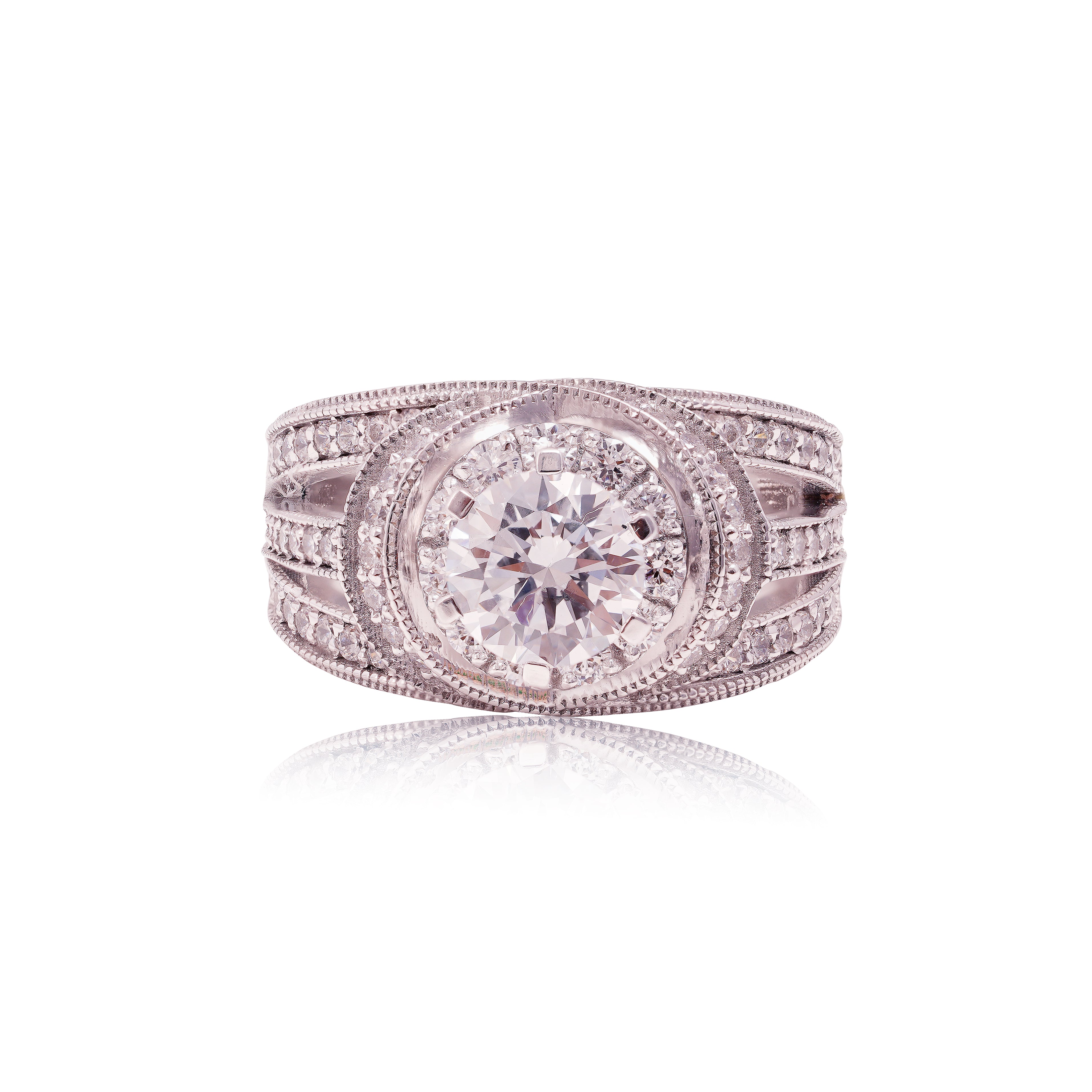 Meta Iris Solitaire Ring