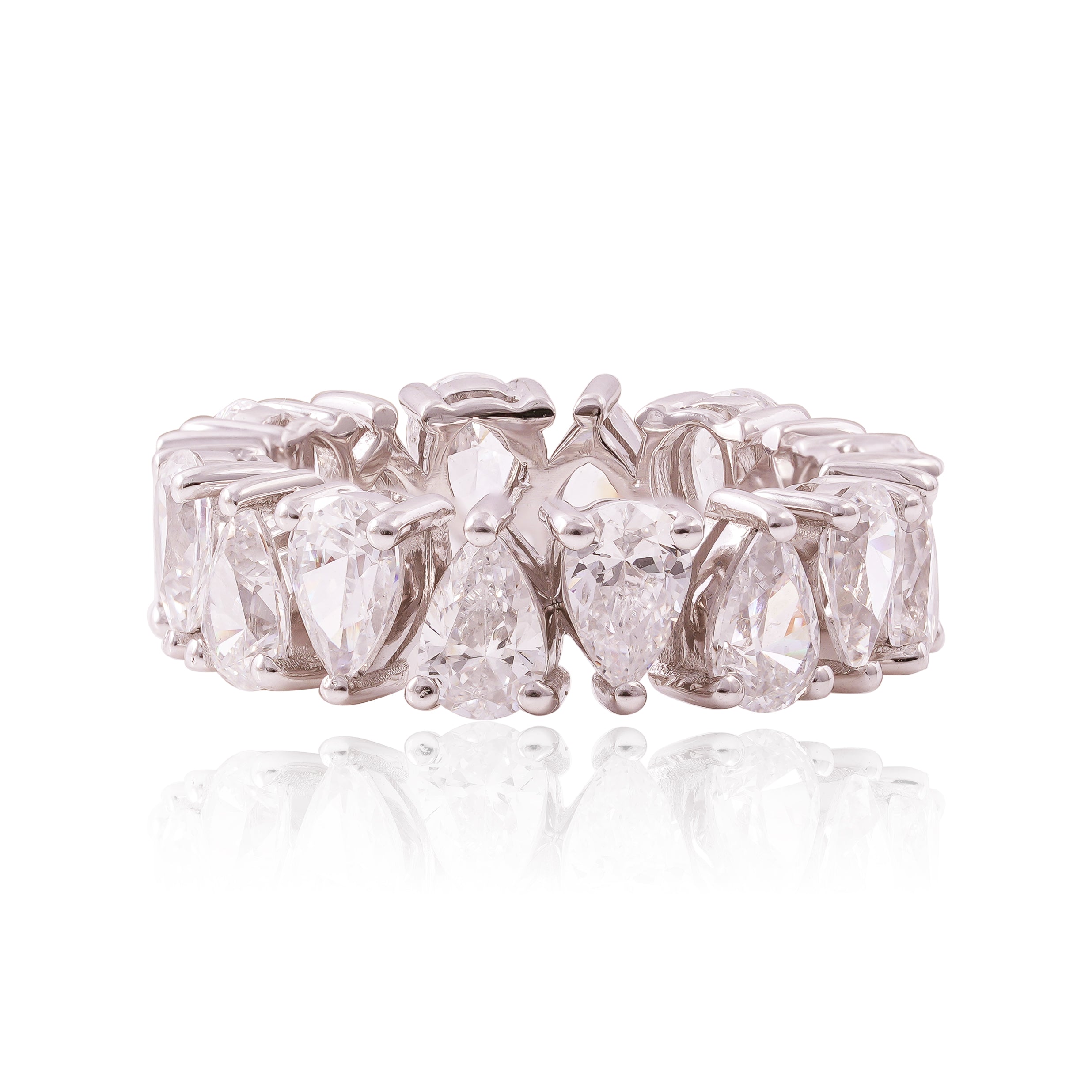 Pear Cut Vertical Eternity Ring