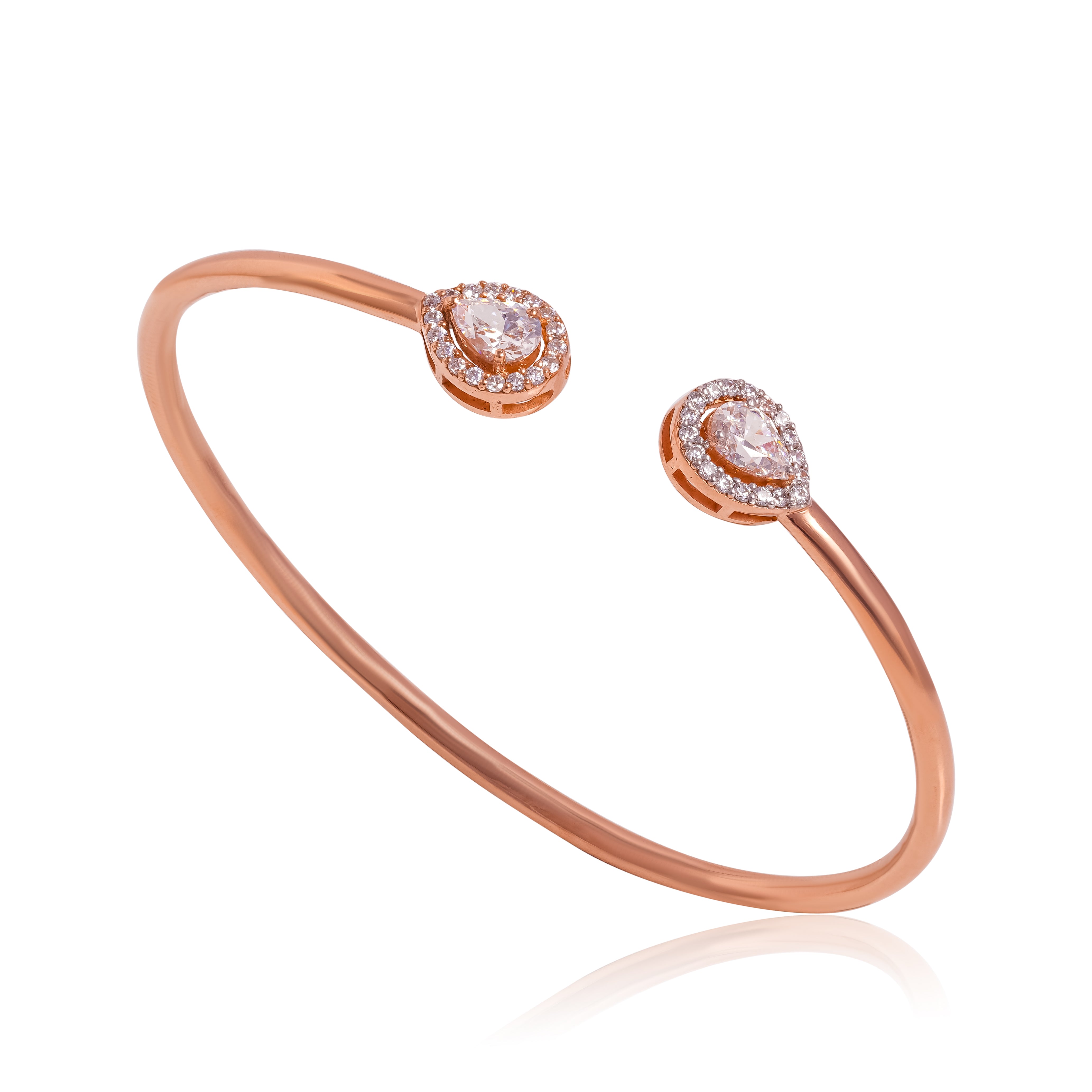 Pear Open Flexi Bangle